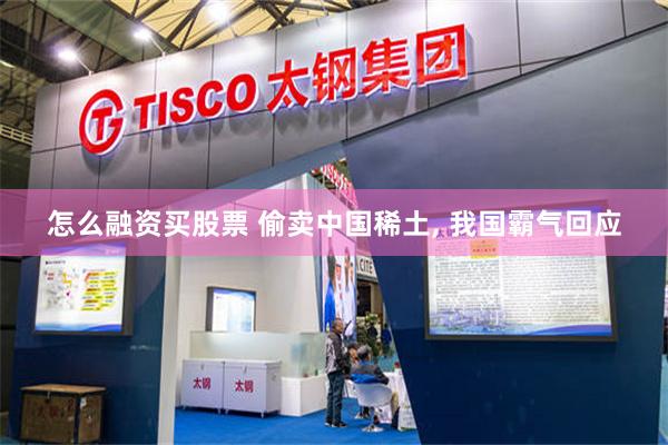 怎么融资买股票 偷卖中国稀土, 我国霸气回应