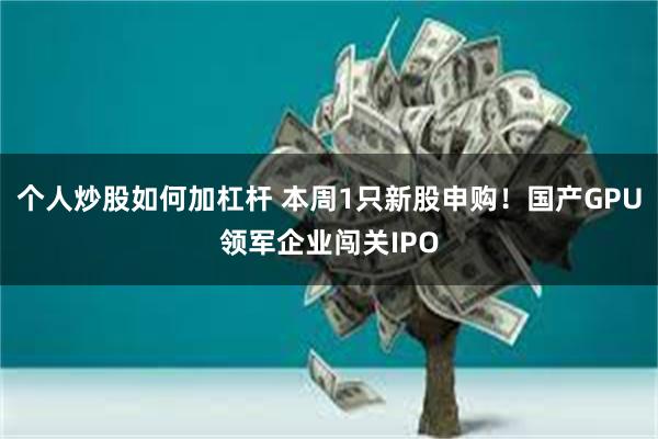 个人炒股如何加杠杆 本周1只新股申购!国产GPU领军企业闯关IPO